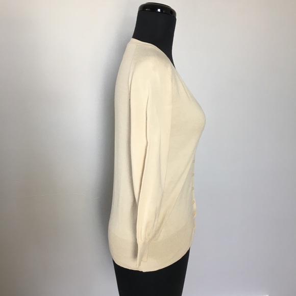 Y2K GAP Cream Button Down Cardigan, S - Picture 3 of 7